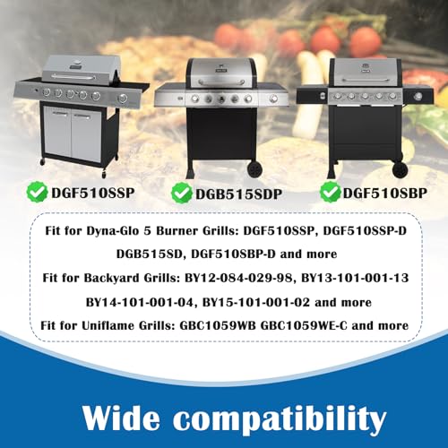 Image of SafBbcue DGF510SBP DGF510SSP Replacement Kit for Dynaglo Grill Parts DGF510SBP-D DGF510SSP-D Backyard BY12-084-029-98, BY13-101-001-13, GBC1555W-C GBC1460W GBC1255W, Uniflame GBC1059WB Cooking Grates