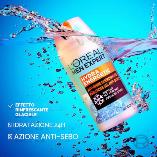 L'Oréal Men Expert Hydra Energetic Anti-Shine Face Moisturiser Gel 100ml - 6