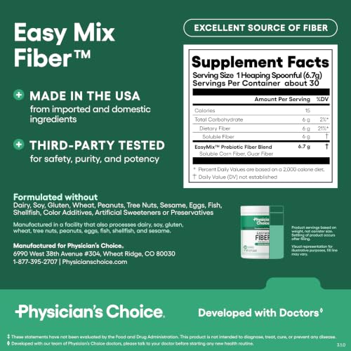 Physician's Choice Easy Mix Fiber Powder