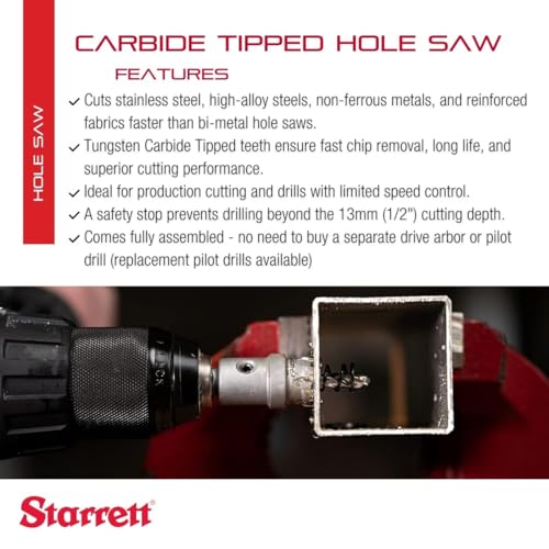 Tungsten Carbide Tipped Hole Saw - SM20 Sheet Metal Cutter With Arbor & Pilot Drill Bit - For Drilling Stainless Steel Aluminum Alloy - 20 mm 2 Tungsten Carbide Tipped Hole Saw - SM20 Sheet Metal Cutter With Arbor & Pilot Drill Bit - For Drilling Stainless Steel Aluminum Alloy - 20 mm - Image 2