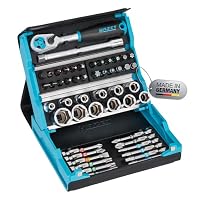 HAZET SmartCase Steckschlüsselsatz 2200SC-2 I 50-teiliges Werkzeug Steckschlüssel-Set, Antrieb: Sechs- und Vierkant 6,3 mm (1/4 Zoll), mobiler Werkzeugkoffer Made in Germany – Ansicht 1