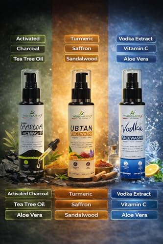 Image of Advanced Cleansing Collection - Ubtan, Vodka & Charcoal Face Wash (Pack of 3)