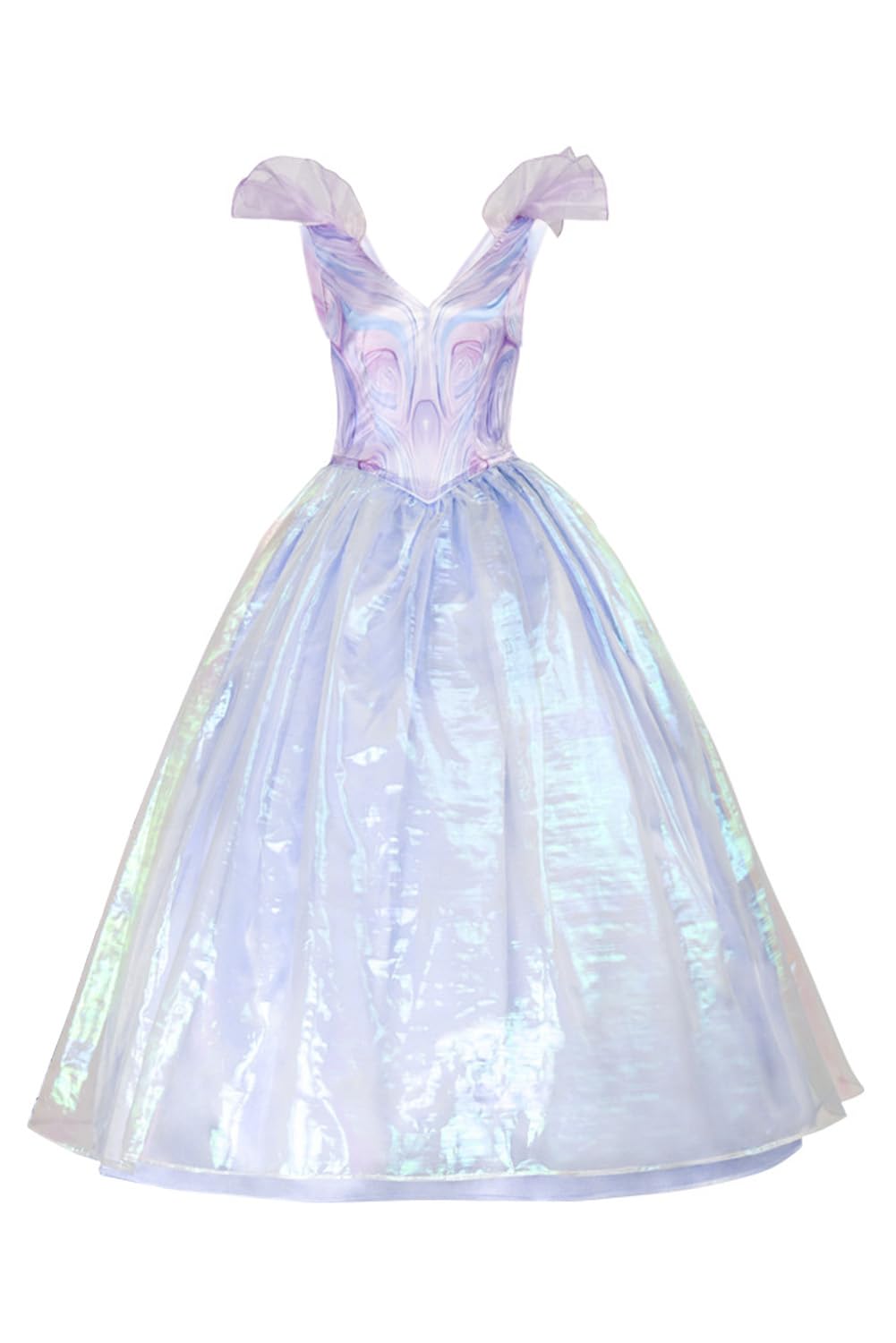 Glinda Costume Dress Good Witch Cosplay Glinda Purple Pomp Party Dress Adults Womens Halloween Carnvials Outfits