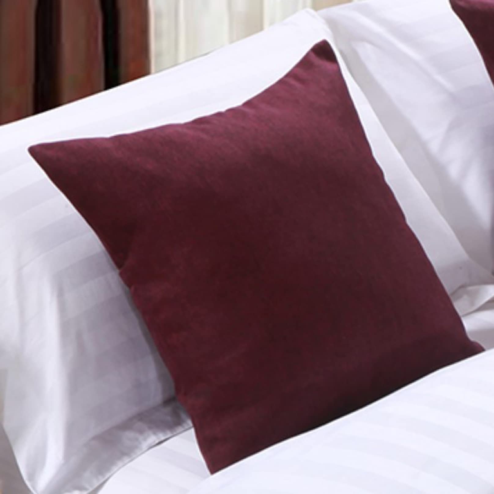 1 Pcs Linen Cushion Covers Soft Decorative Square Throw Pillow Cover Luxury Pillowcases with Invisible Zipper for Living room Sofa Bedroom Couch Chair Car Seat,18x18 Inches