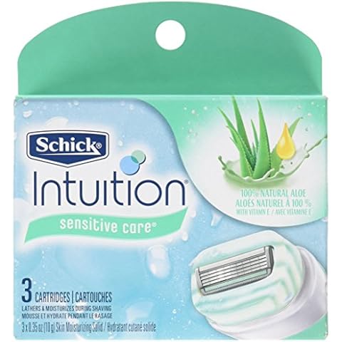 Schick Intuition Sensitive Care Razor Blade Refill Cartridges, 3 Count (Packaging may vary) Cover