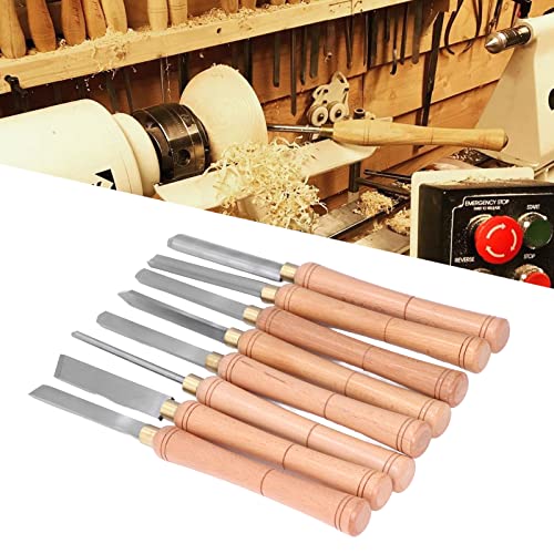 8pcs Woodturning Gouge Set High Speed Steel Beech Spindle Gouge Kit Wood Lathe Turning Tool for Woodworking Turning Tools or Carving 8 8pcs Woodturning Gouge Set High Speed Steel Beech Spindle Gouge Kit Wood Lathe Turning Tool for Woodworking Turning Tools or Carving - Image 8