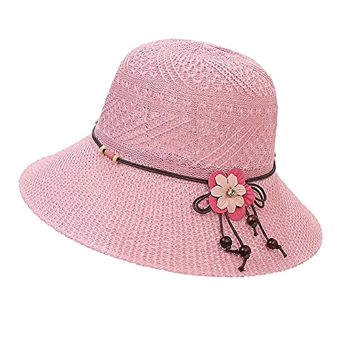 Chapeau de soleil pliable avec nœud amovible élégant pour femme