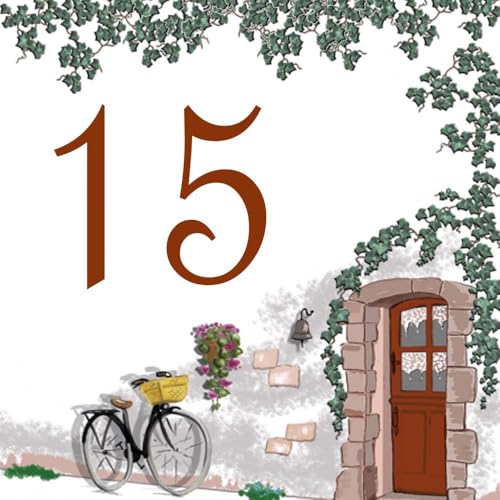 Número de puerta de azulejos personalizado: elige tu número y el tamaño del panel de tu puerta