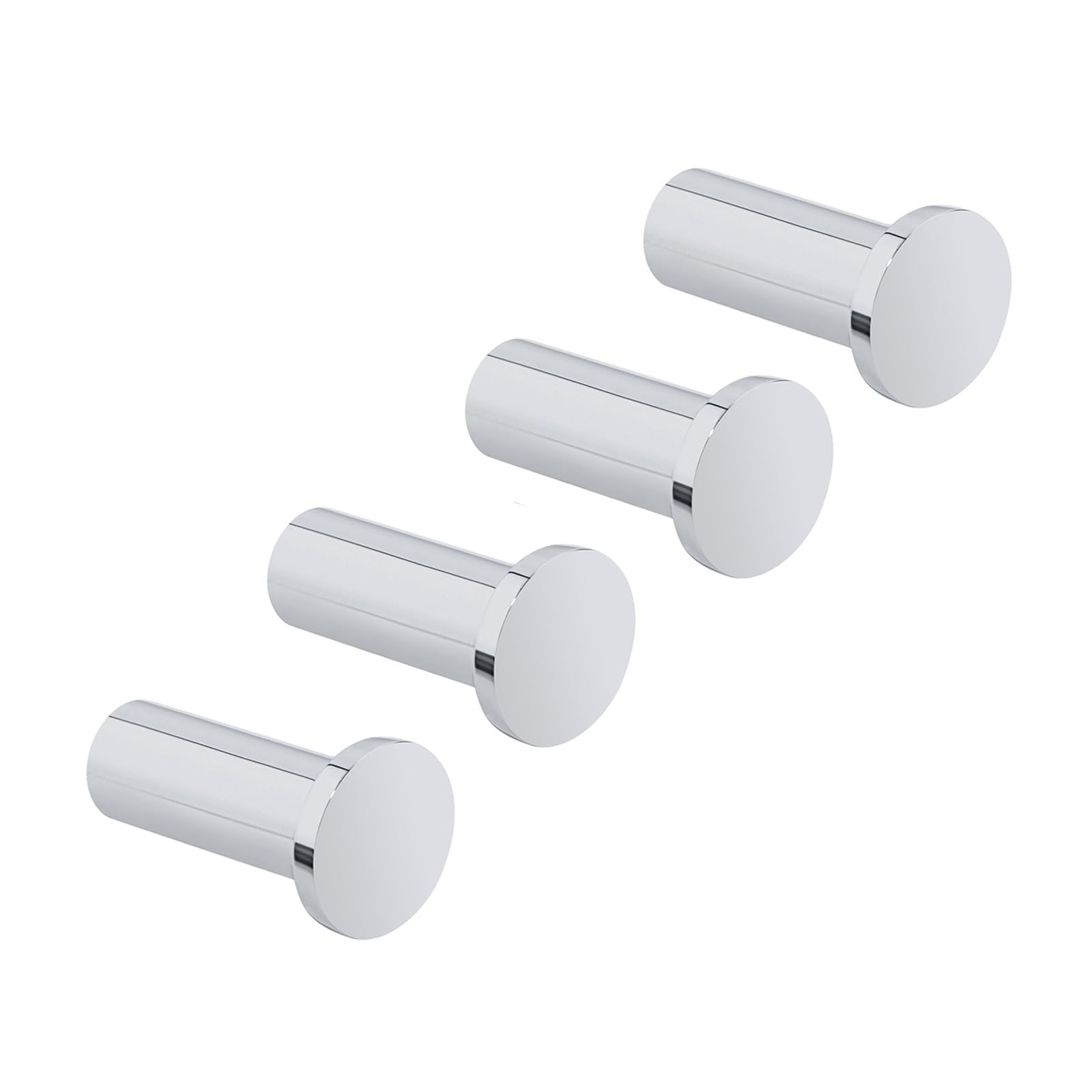 Suodebyy Mirror Polished Coat Hooks Wall Mounted 4Pcs Robe Hook Bathroom