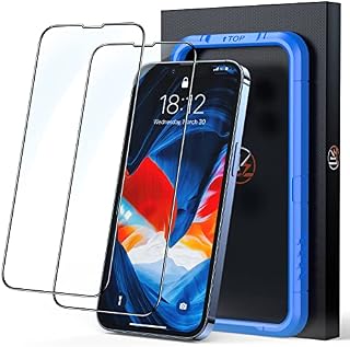LK [Upgraded Full Coverage] iPhone 13/iPhone 13 Pro Screen Protector, 2 Packs iPhone 13/13 Pro Tempered Glass [HD Clear] Shatterproof No Dust Bubble-free with Installation Tool Fit 6.1