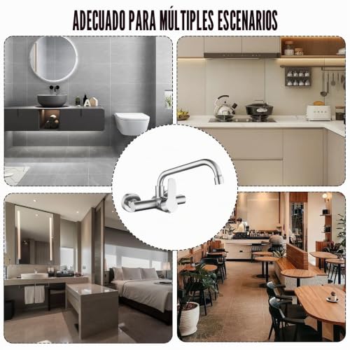 Grifo mezclador de pared para renovar el fregadero o baño con estilo mate 8