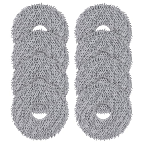 Image of VIEWALL 8 Pack Mop Cloths for Roborock Qrevo QV 35A /35S /S5V /Q Revo S /Pro | Master /Plus /Curv /S5X /Edge /S5A /QX Revo /Saros 10R /20 Series Vacuum Cleaner, Microfiber Washable Mop Pad Replacement Accessories
