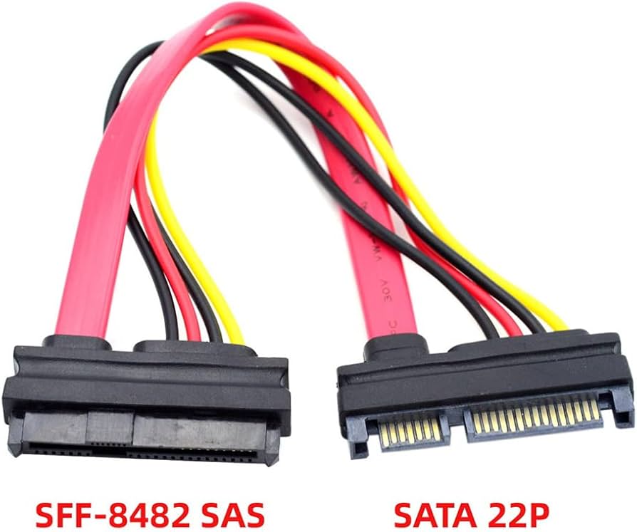Amazon.co.jp: cablecc SFF-8482 SAS 29ピン - SATA 22ピン