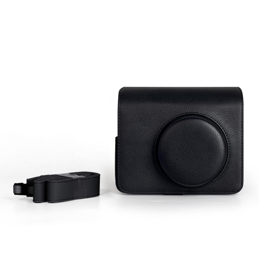 ZIKKON Protective Case Compatible with Fuji-Film Instant Insta-x Wide 400 Film Camera, Soft PU Leather Bag Cover with Removable/Adjustable Strap-Black-picture-18