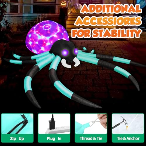 12Ft Giant Halloween Inflatables Spider - image 7