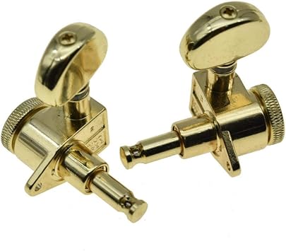 Wilkinson Locking Tuners 3x3 ROTO Style Full Size Locking Guitar Tuners Tuning Keys Pegs Guitar Machine Heads for USA Les Paul or Acoustic Guitars Gold