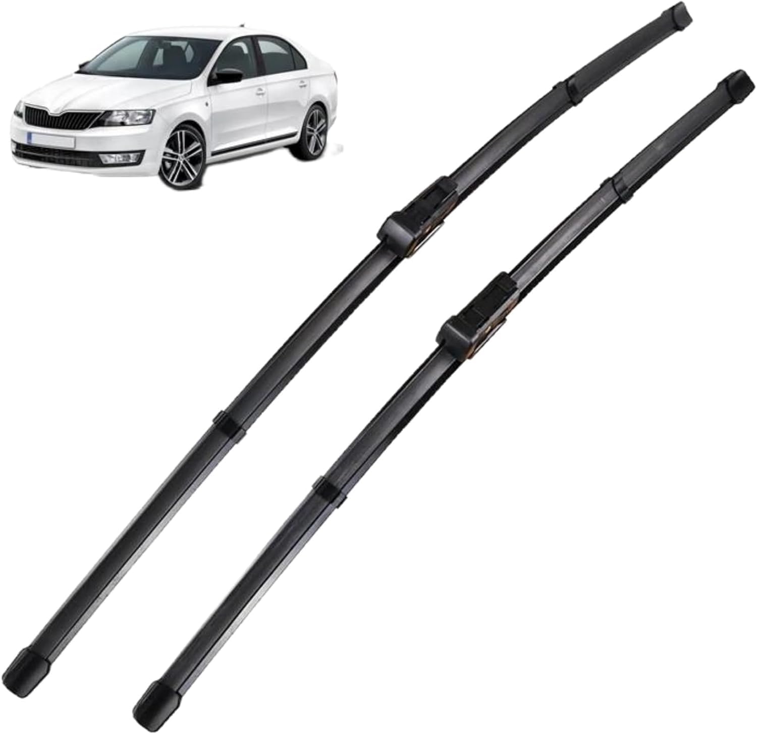 ZhangXD Front Windscreen Wipers For Rapid 2012-2017, Windshield Window Brush Front Wiper Blades All-Weather Replacement Set Easy Installation