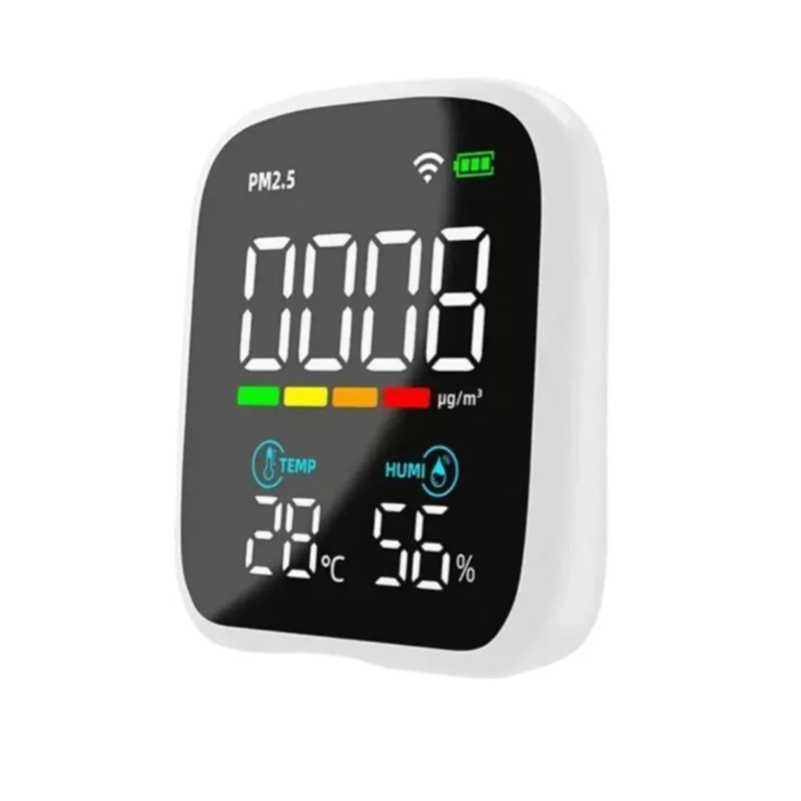 Monitor de calidad del aire, Monitor De Calidad Del Aire WIFI 8 En 1, Medidor Temperatura Y Humedad, Detector Dióxido Carbono, CO2, HCHO, TVOC, PM1.0, PM2.5, PM10(3 in 1 pm2.5)