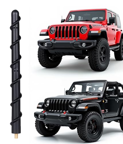 Acdogeer Antenna Compatible with Jeep Wrangler All Models 2007-2026 & Jeep Gladiator 2020-2026, Internal Copper Coil for Enhanced Reception, 7 inches Rubber Antenna Replacement Accessories