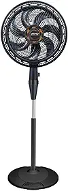 Ventilador de Coluna Arno X-TREME 7 Cinza 40cm VE72, 150W, 7 Pás, 3 Velocidades, Oscilação 80º, Power Zone, Modo Noturno, Altura Ajustável de até 1,5m, 220V