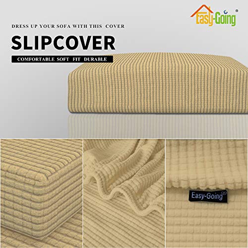 Image of Easy-Going Stretch 1 Piece Loveseat Couch Cushion Cover for Sofa