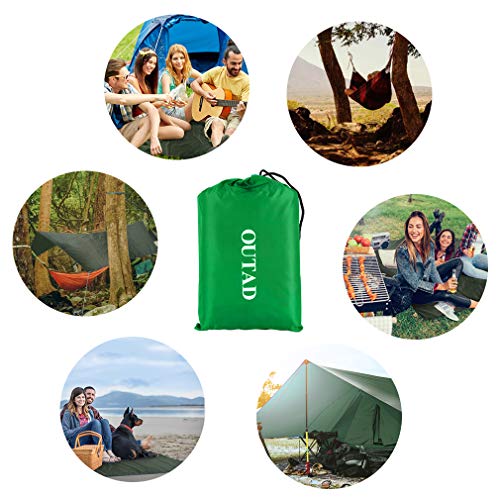 OUTAD Waterproof Camping Tarp Tent Footprint Mutifunctional Groundsheet Picnic and Beach Mat with Drawstring Carrying Bag - Thumbnail 7