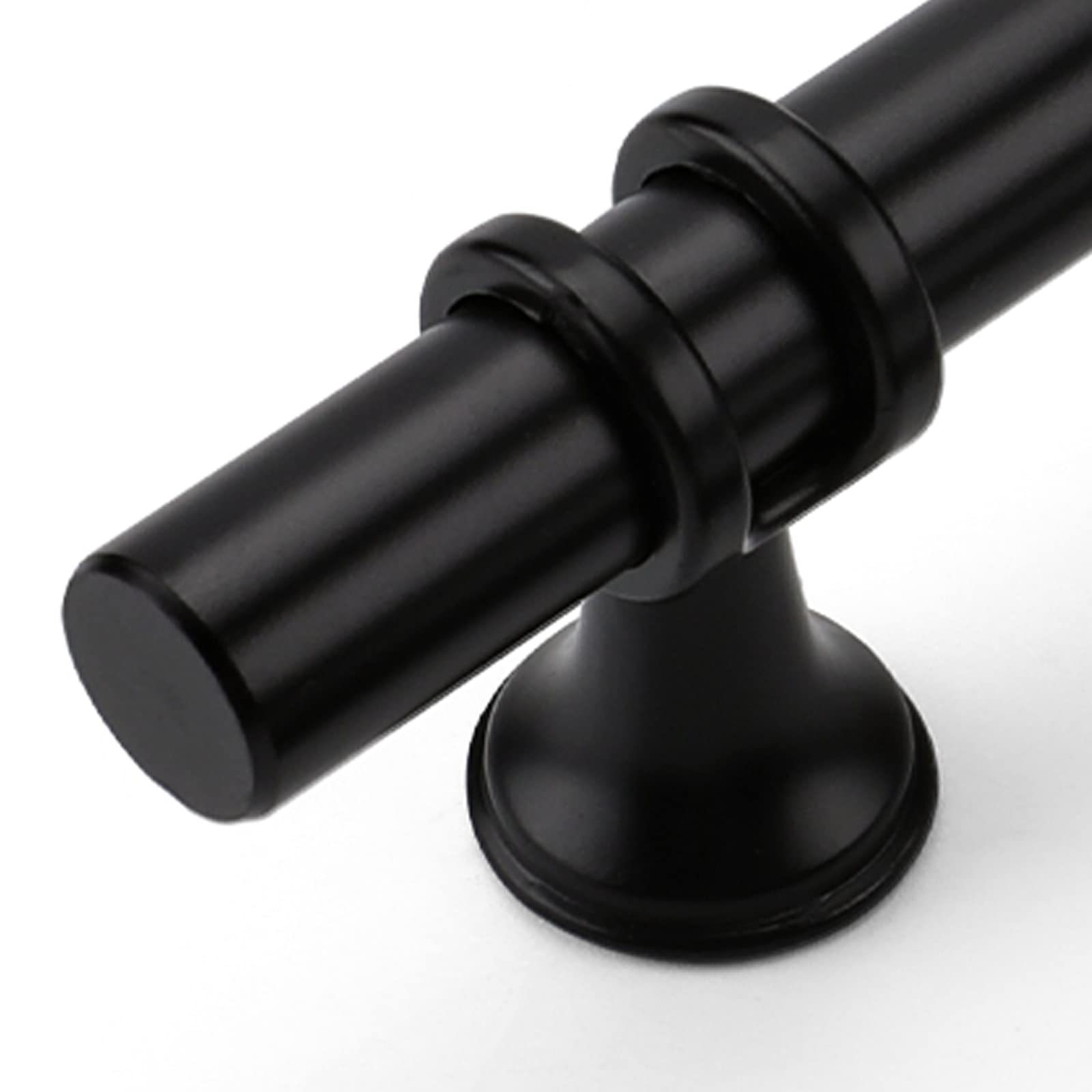 Haidms 10 Pack Black Cabinet Handles Black Drawer Knobs Matte Black Cabinet Knobs for Kitchen,Dresser Knobs Single Hole Cabinet Pulls Zinc Alloy