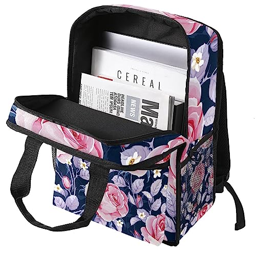 Cartable sac à dos pour garçon rose multicolore 35.5x26x12 cm