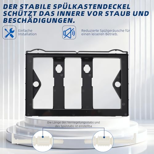 ANEELV Części zamienne do spłuczki toaletowej, kompatybilne z Geberit Sigma01 UP300 i 320, numer części 115770115 (czarny)