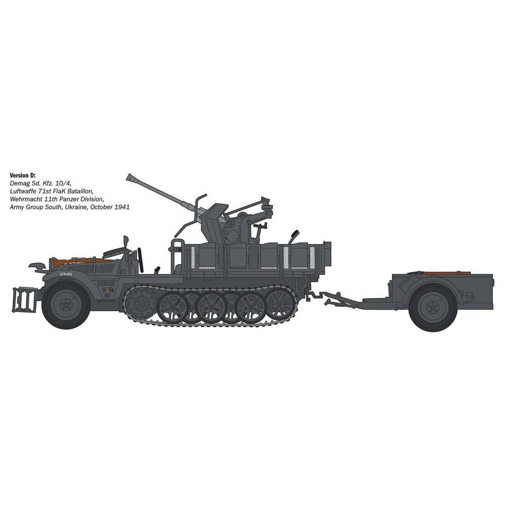Italeri - I6395 - Maquette - Chars d'assaut - SD KFZ 10/4 avec Flak 30 - Echelle 1:35