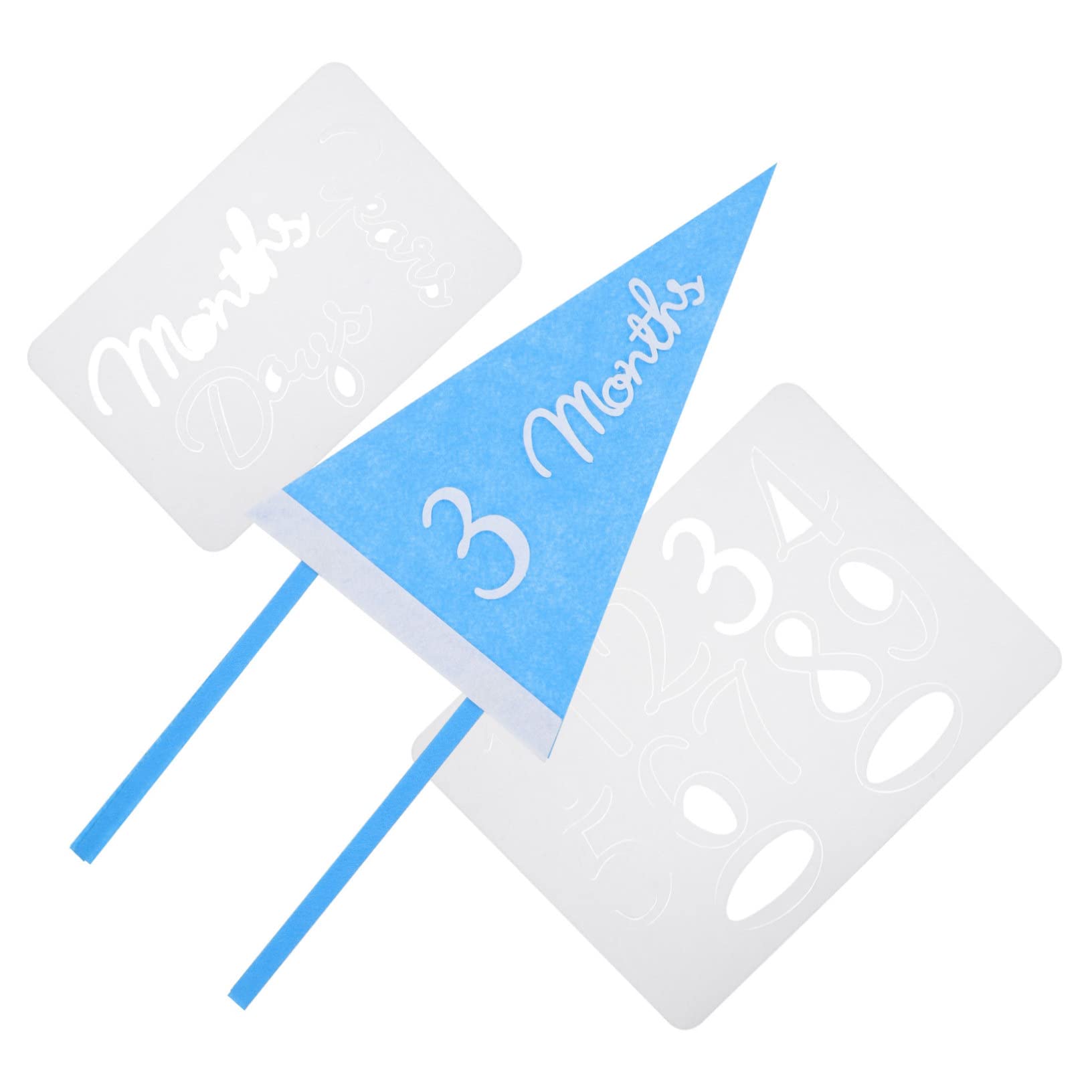 Toddmomy Triangle Banner Bunting Set Baby Shower Milestone Sign Photo Prop Decor for Baby Shower DIY Triangle Flag