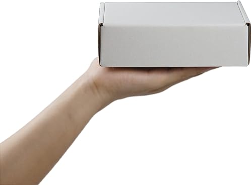 Miniatura 79 de Paquete de 50 cajas de envío pequeñas de 6 x 4 x 1 pulgadas, cajas de cartón corrugado blanco, caja de embalaje de correo móvil Blanco,Negro -,Marrón