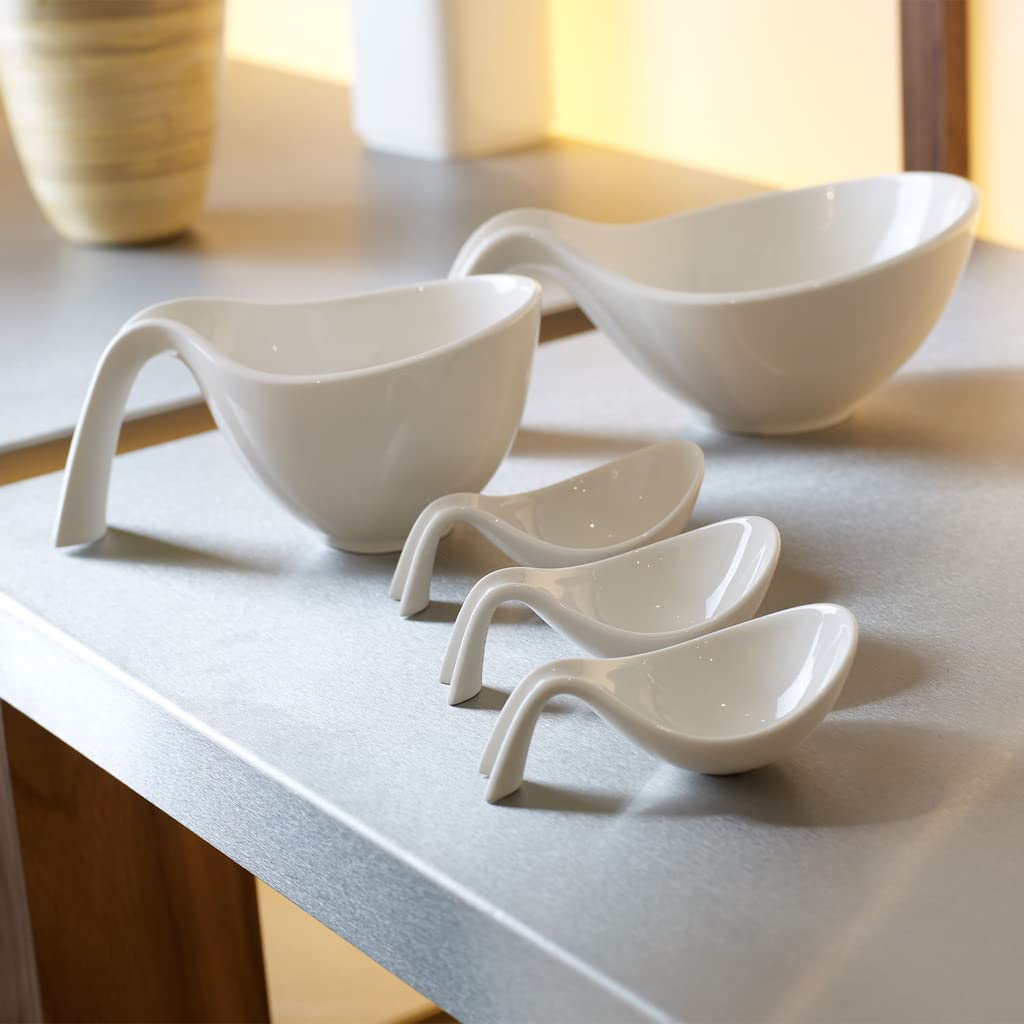 Villeroy und Boch - Flow miska z uchwytem, na sałatki/zupy/desery, porcelana premium, nadaje się do mycia w zmywarce, biała, 450 ml