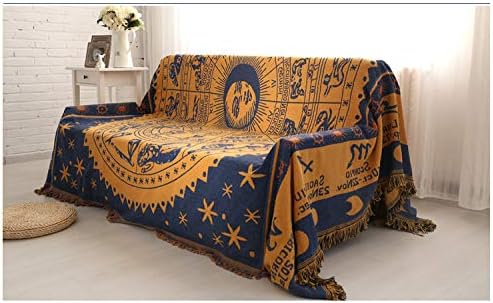 GYROHOME Sofa Slipcover,Throw Blanket with The Theme of Boho Geometry Style for Couch with Tassels for Chair,Bed,Sofa,Suitable Carpet,Shawl and Tablecloth,35x70inch