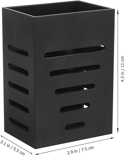 Miniatura 5 de UPKOCH Soporte de plástico para cubiertos de pared, soporte para utensilios de cocina, palillos colgantes, estante de secado, tenedor, escurridor,