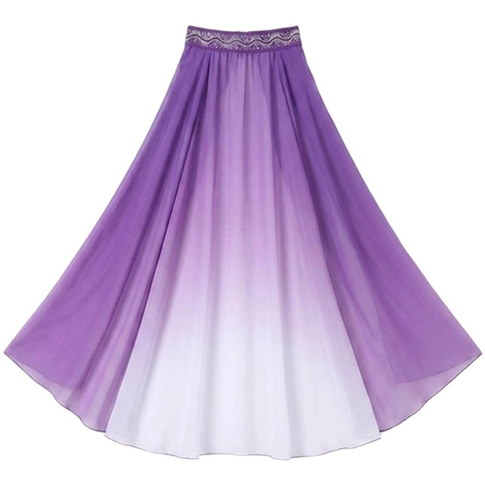 Hrippy Mesh Dance Waistband Skirt, Modern Lyrical Costume for Women Dance Practice and on Performance
