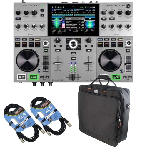 DJ Prime GO+ Portable Standalone DJ System – G-MIXERBAG-1818 – (2) XLR Cables Bundle