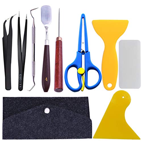 10 Pieces Craft Vinyl Weeding Tools Stainless Steel Precision Craft Basic Set Craft Vinyl Tools for Weeding Vinyl, HTV, Lettering