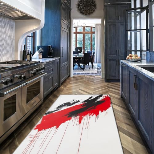 Tapis de sol abstrait moderne à l'encre éclaboussée de haute qualité - 3
