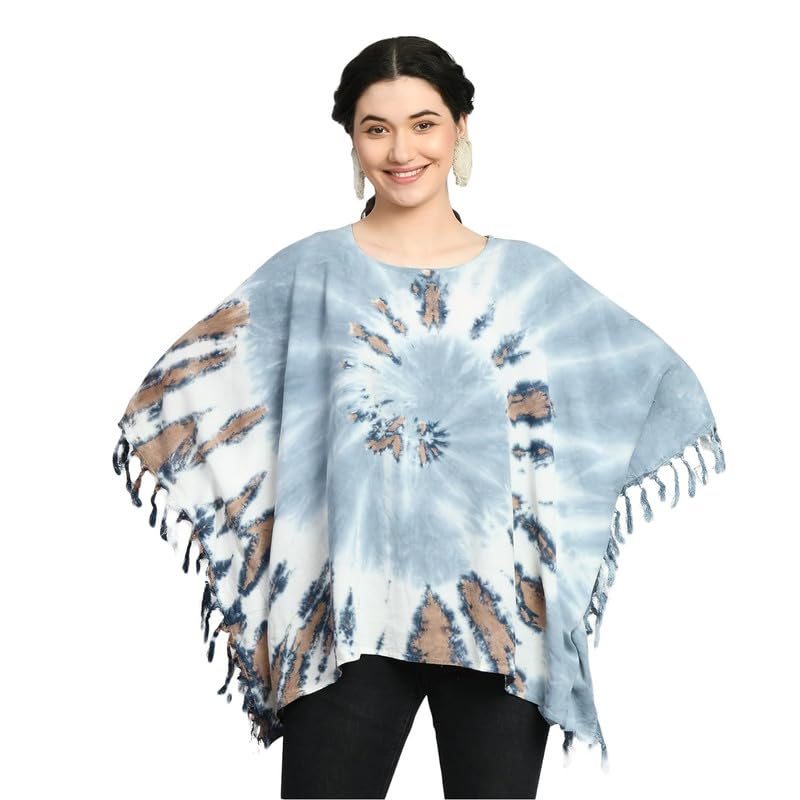 cigain Women's Short Dashiki Print Kaftan Dress Beach Wear Kimono Nighty-picture-44