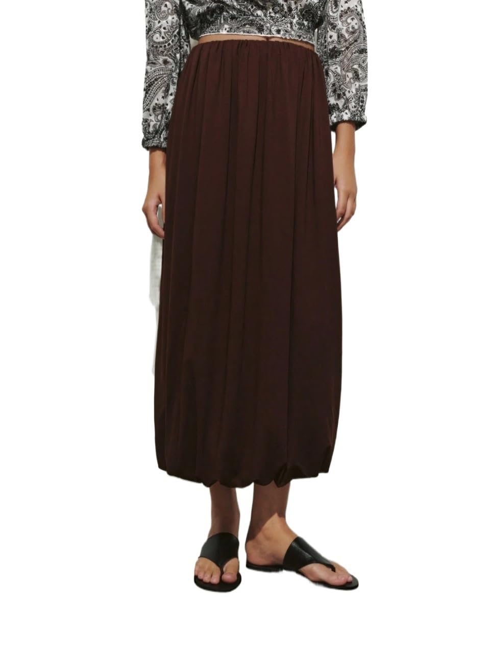 Womens Trendy Skirt Casual Plain Loose Long Skirt Fall Clothing