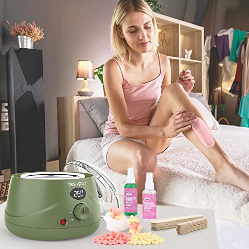 Waxing Kit, Wax Kit for Women Men MaxFlat Digital Wax Pot Hard Wax Kit with 51 Wax Accessories 17.6 oz Brazilian Wax for Full Body Armpit Brazilian Bikini Waxing Kit - Thumbnail 2