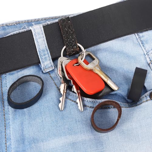 uxcell Leather Belt Loop Keepers Ring Buckle Fit Width Belt Strap for DIY Craft Bag Belt Fixing4