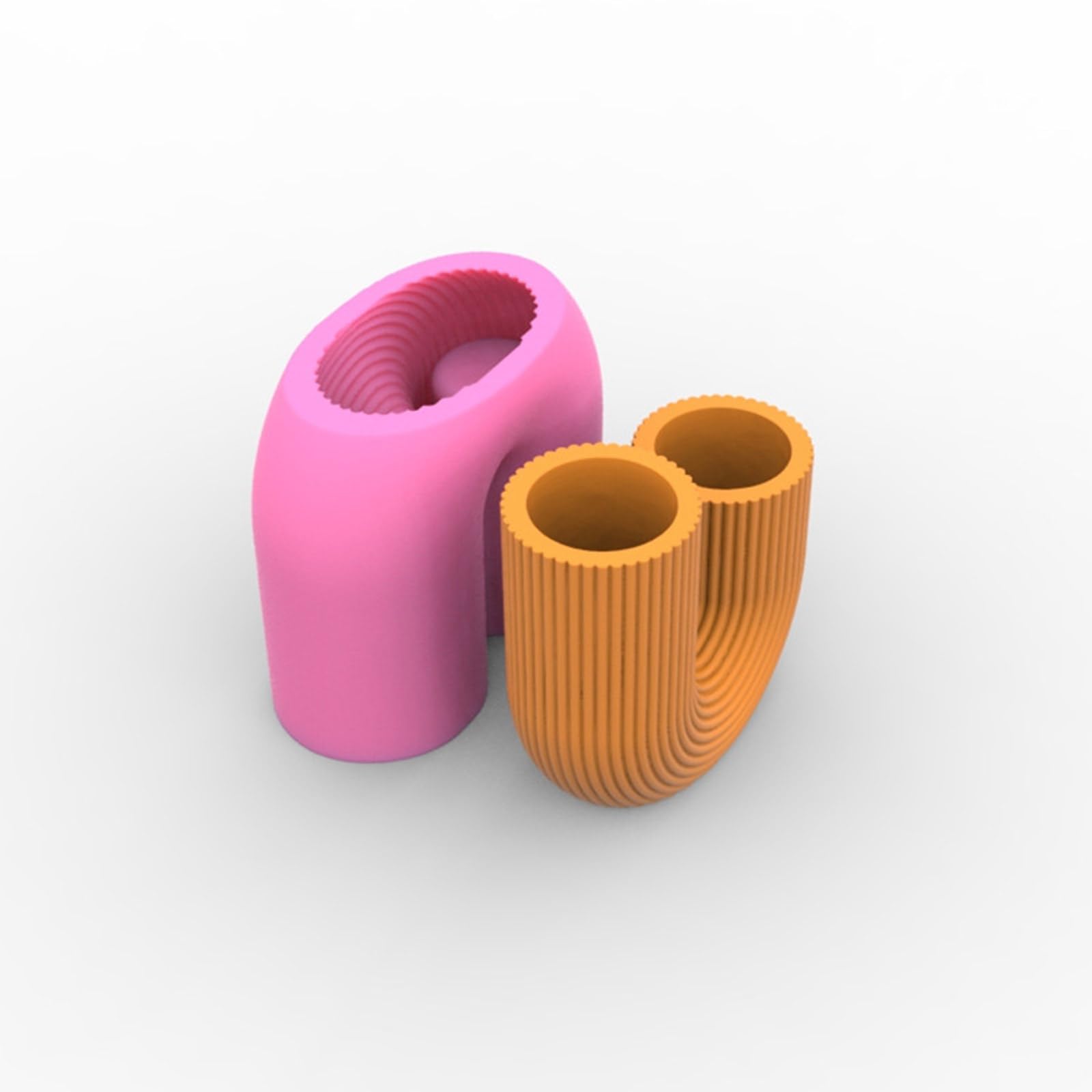 Molde de silicona con forma de U, diseño de flores, resina de yeso, moldes para velas perfumadas, decoración de bodas, jarrón en forma de U, molde de silicona