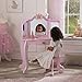 KidKraft Wooden Princess Vanity & Stool Set with Mirror, Children's Furniture - Pink, Gift for Ages 3-8