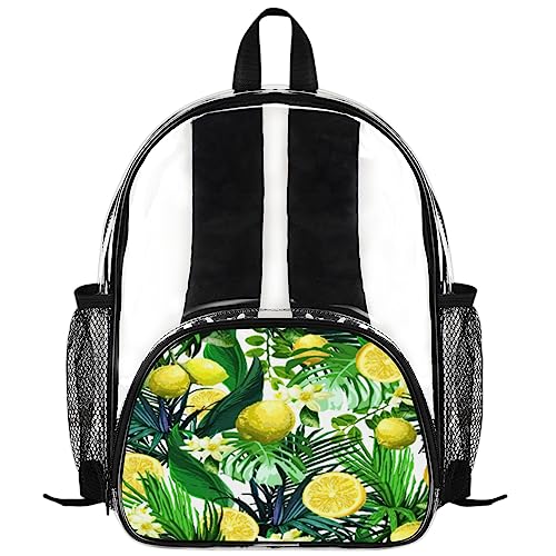 Sac à dos transparent pour enfants anti-pluie avec imprimé tropical 11.7L