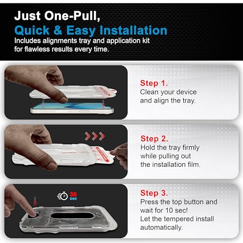 Image of CEDO Magic Box Tempered Glass for iPhone 16e / iPhone17e | Dust & Bublle Free Installation Screen Protector with auto Alignment Tool | HD Clear Quality Tempered Glass with Easy Installation Kit (Black)