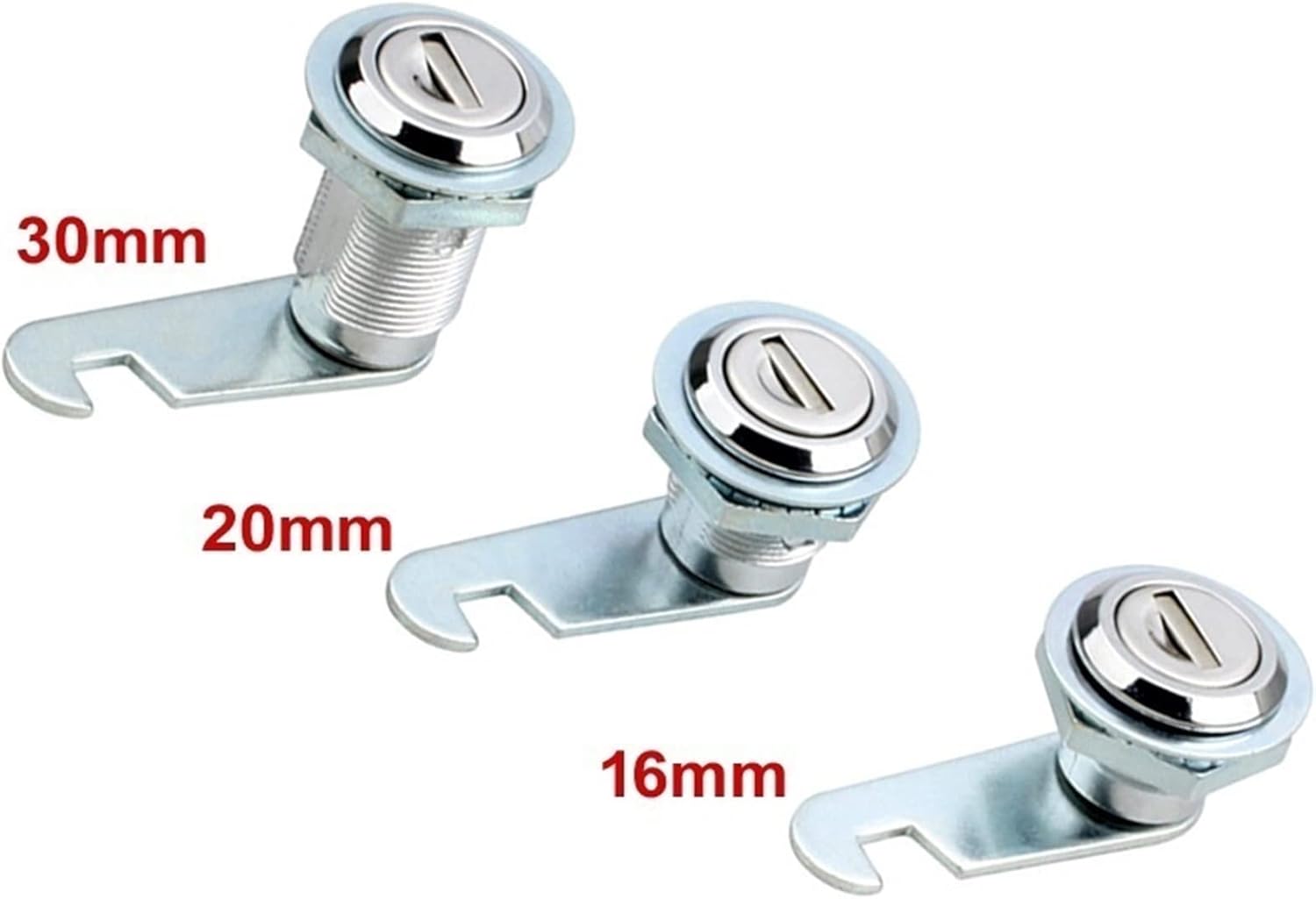 Cam Lock 16 20 30mm for Outdoor Mailbox File Cabinet Tool Box Locker Furniture Hardware MX06 G 1Pcs (Color : Key Aliked 30mm)