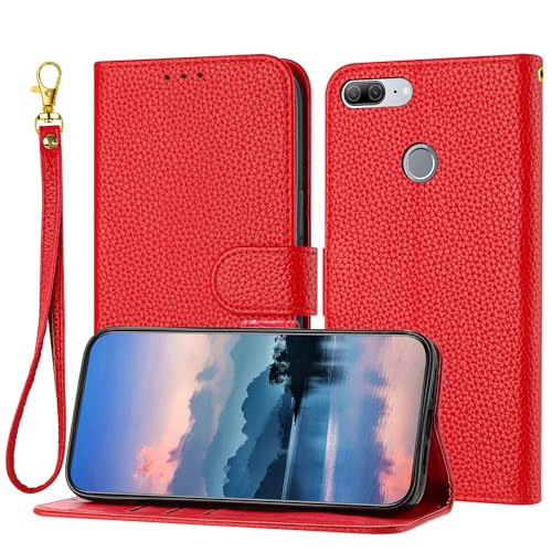 Housse cuir Honor 9 Lite pour voyager léger avec cartes et support vidéo
