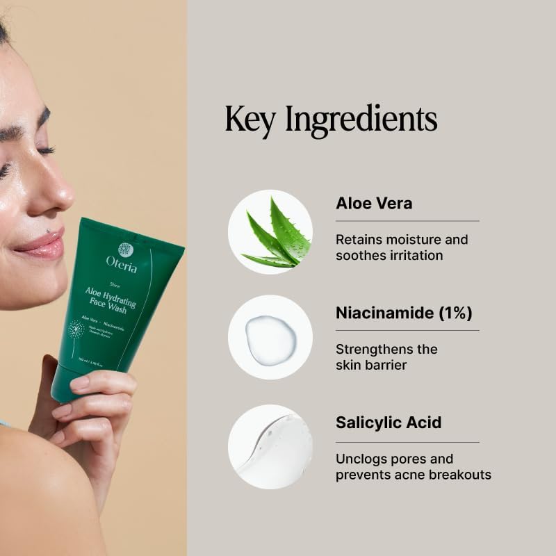 Image of Aloe Hydrating Face Wash with Aloe Vera & Niacinamide | For Acne Prone Skin and glowing skin (100ML)